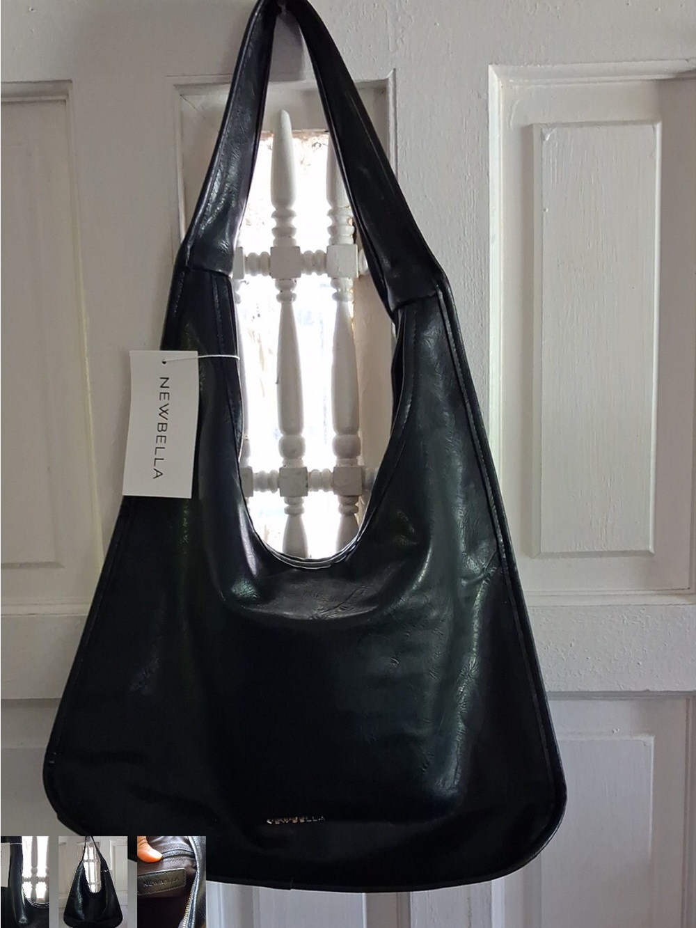 Newbella Women's Black Hobo Shoulder Bag